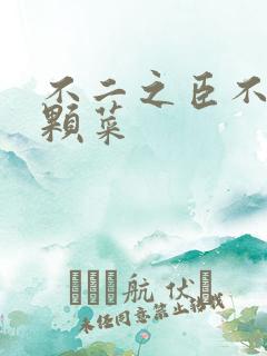 不二之臣不止是颗菜