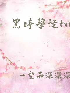 黑暗学徒txt