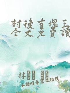 村后有块玉米地全文免费读