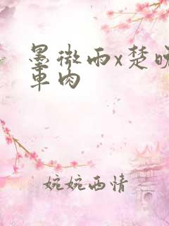 墨微雨x楚晚宁车肉