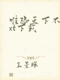 唯恐天下不乱txt下载