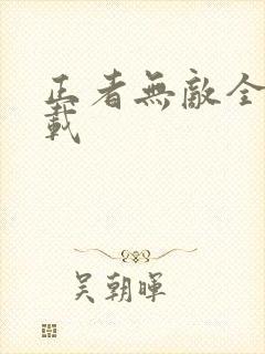 正者无敌全集下载