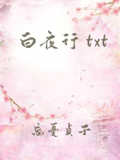 白夜行 txt