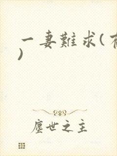 一妻难求(有肉)
