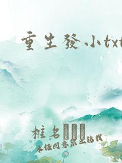 重生发小txt