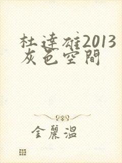 杜达雄2013灰色空间