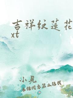 吉祥纹莲花楼txt