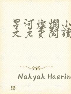 星河灿烂小说全文免费阅读