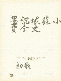 墨沉域苏小柠免费全文