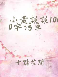 小黄说说1000字污车