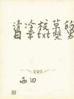 清冷校草的抹布日常txt双男主