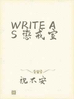 WRITE AS 惩戒室