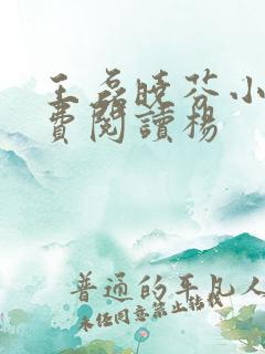 王磊晓芬小说免费阅读杨