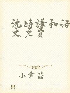 沈时谦和洛冰全文免费