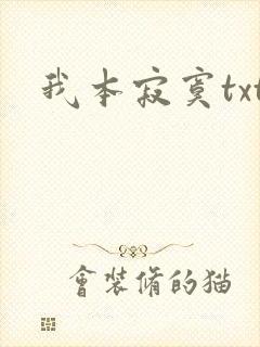 我本寂寞txt
