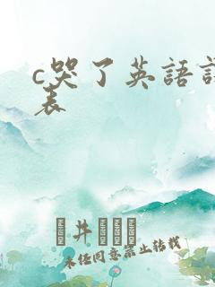 c哭了英语课代表