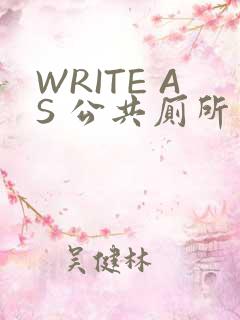 WRITE AS 公共厕所