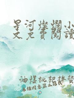 星河灿烂小说全文免费阅读