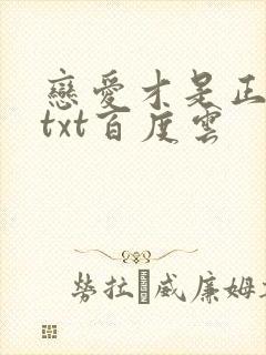 恋爱才是正经事txt百度云