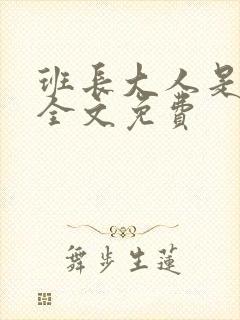 班长大人是S货全文免费