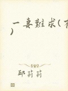 一妻难求(有肉)
