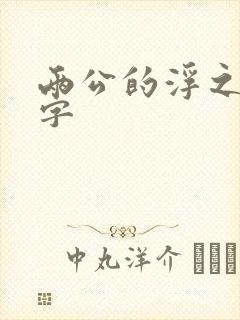 两公的浮之手中字