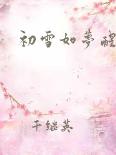 初雪如梦醒