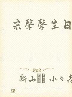 宋声声生日