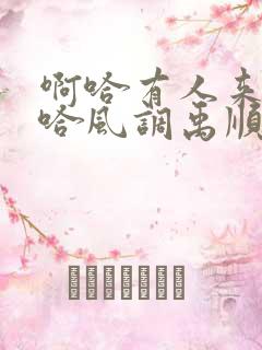 啊哈有人来了啊哈风调禹顺