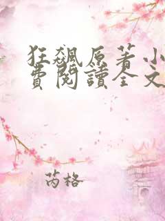 狂飙原著小说免费阅读全文