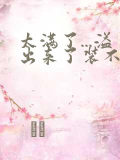 太满了...溢出来了装不下了