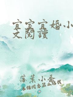 宜室宜婚小说全文阅读