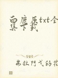 白鹿原txt全集下载