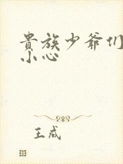 贵族少爷们 请小心