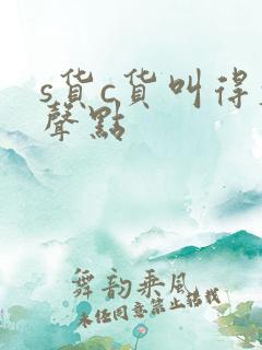 s货c货叫得大声点