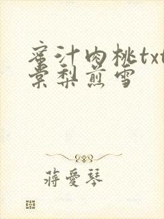 蜜汁肉桃txt棠梨煎雪