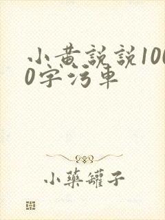 小黄说说1000字污车