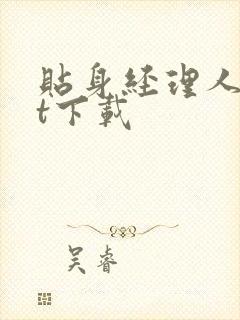 贴身经理人txt下载