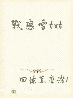 战恋雪txt