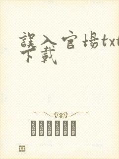 误入官场txt下载