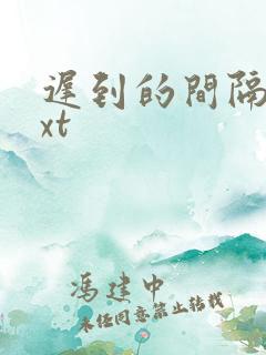 迟到的间隔年txt