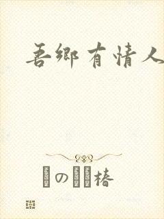 吾乡有情人小说