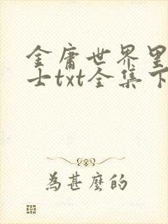 金庸世界里的道士txt全集下载