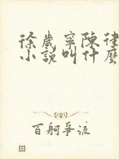 徐岁宁陈律什么小说叫什么名字