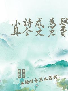 小诗成为学校教具全文免费阅读无弹窗