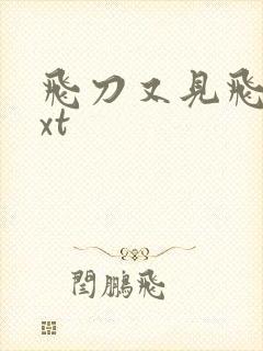 飞刀又见飞刀txt