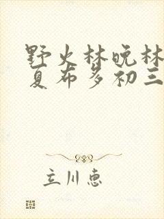 野火林晚林潮生夏布多初三边缘