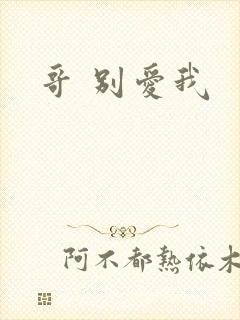 哥 别爱我