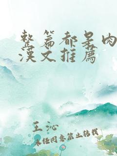 整篇都是肉的糙汉文推荐