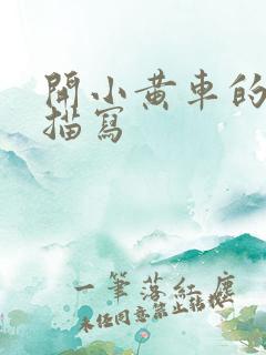 开小黄车的细腻描写